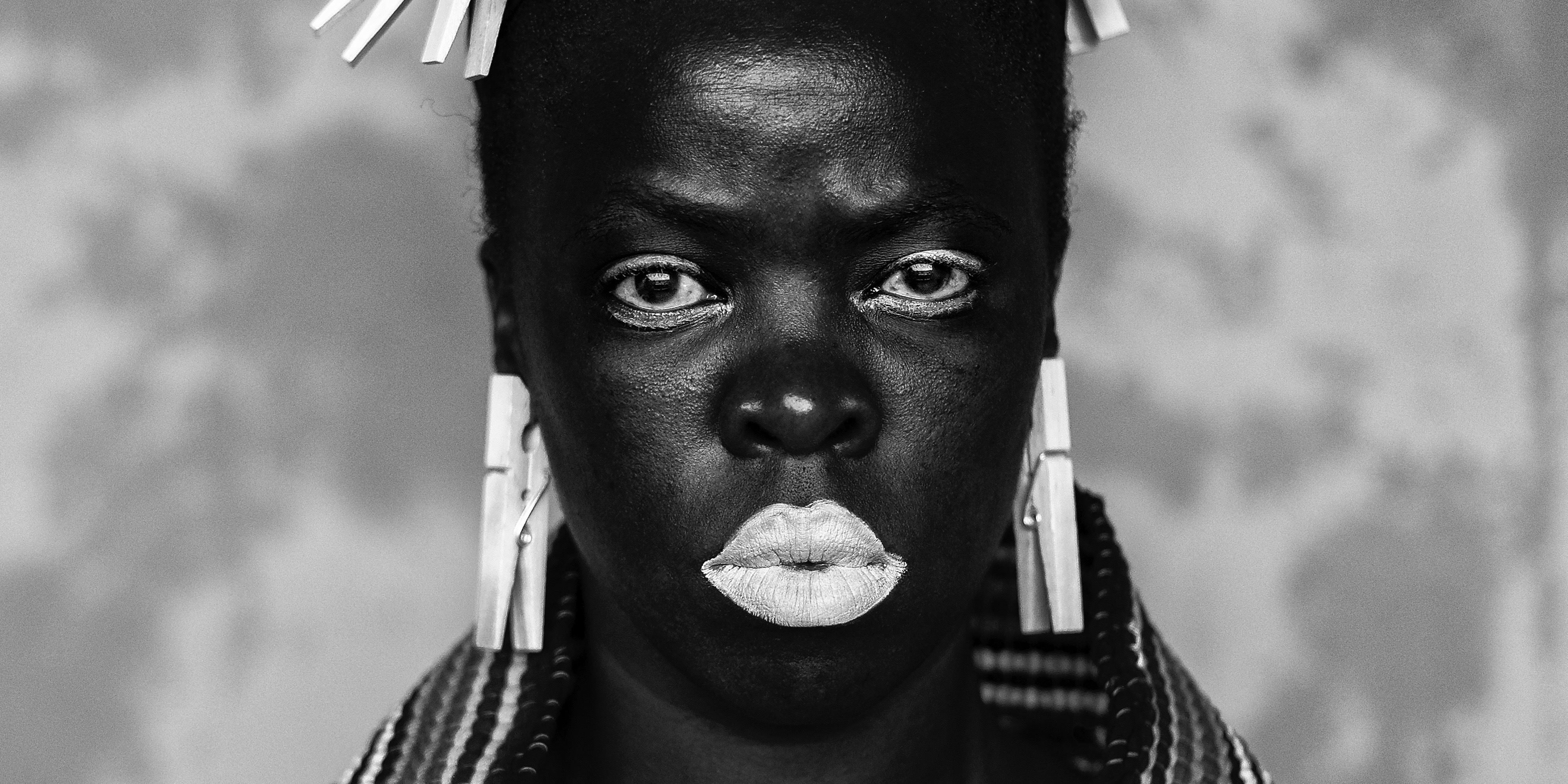 close up image of a face by artist Zanele Muholi