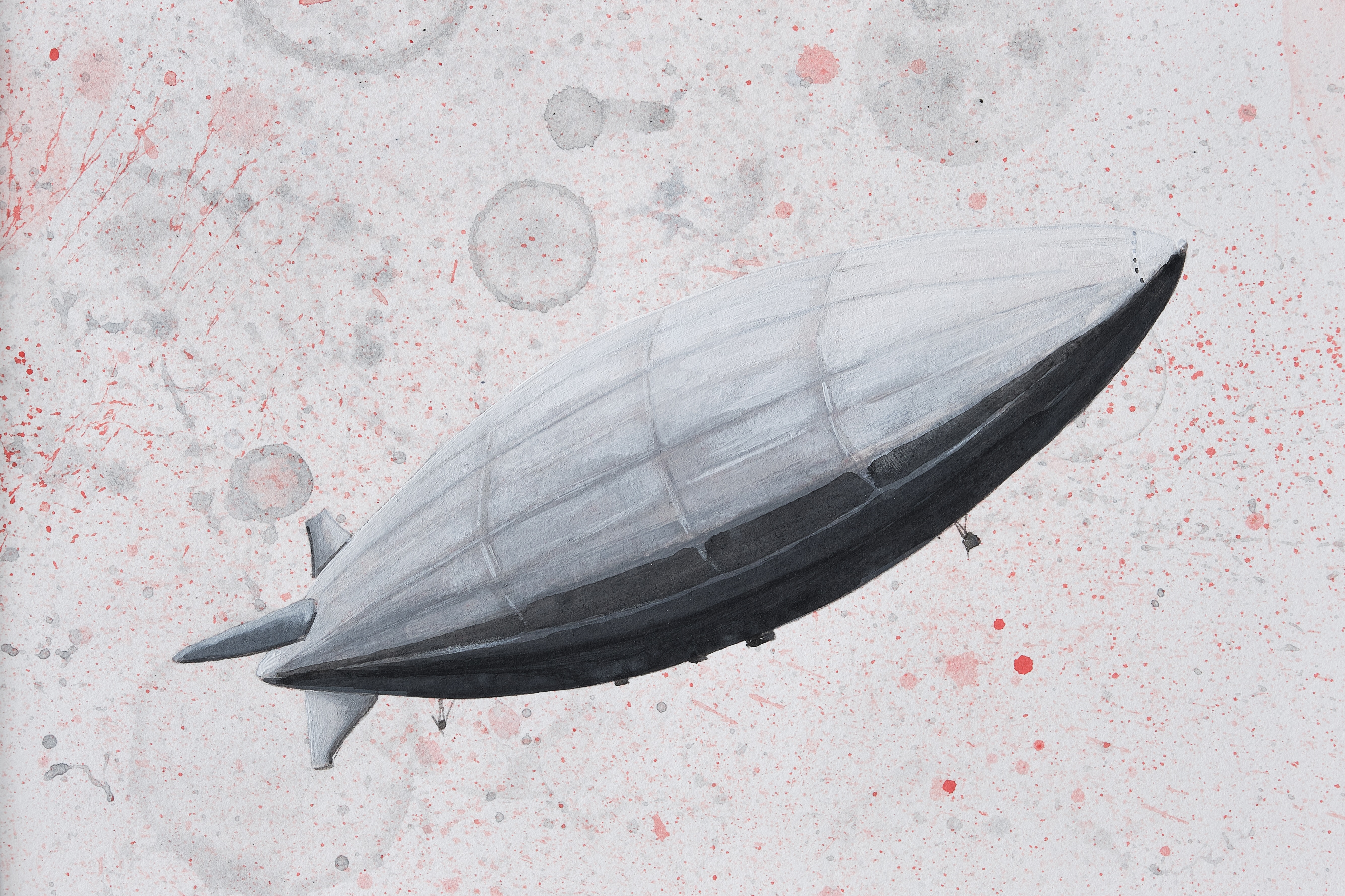 Photo - THE IM/MATERIAL MONUMENT (painting of a blimp)